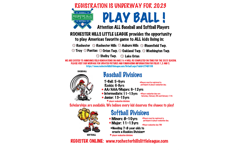 2023 RHLL Registration Flyer